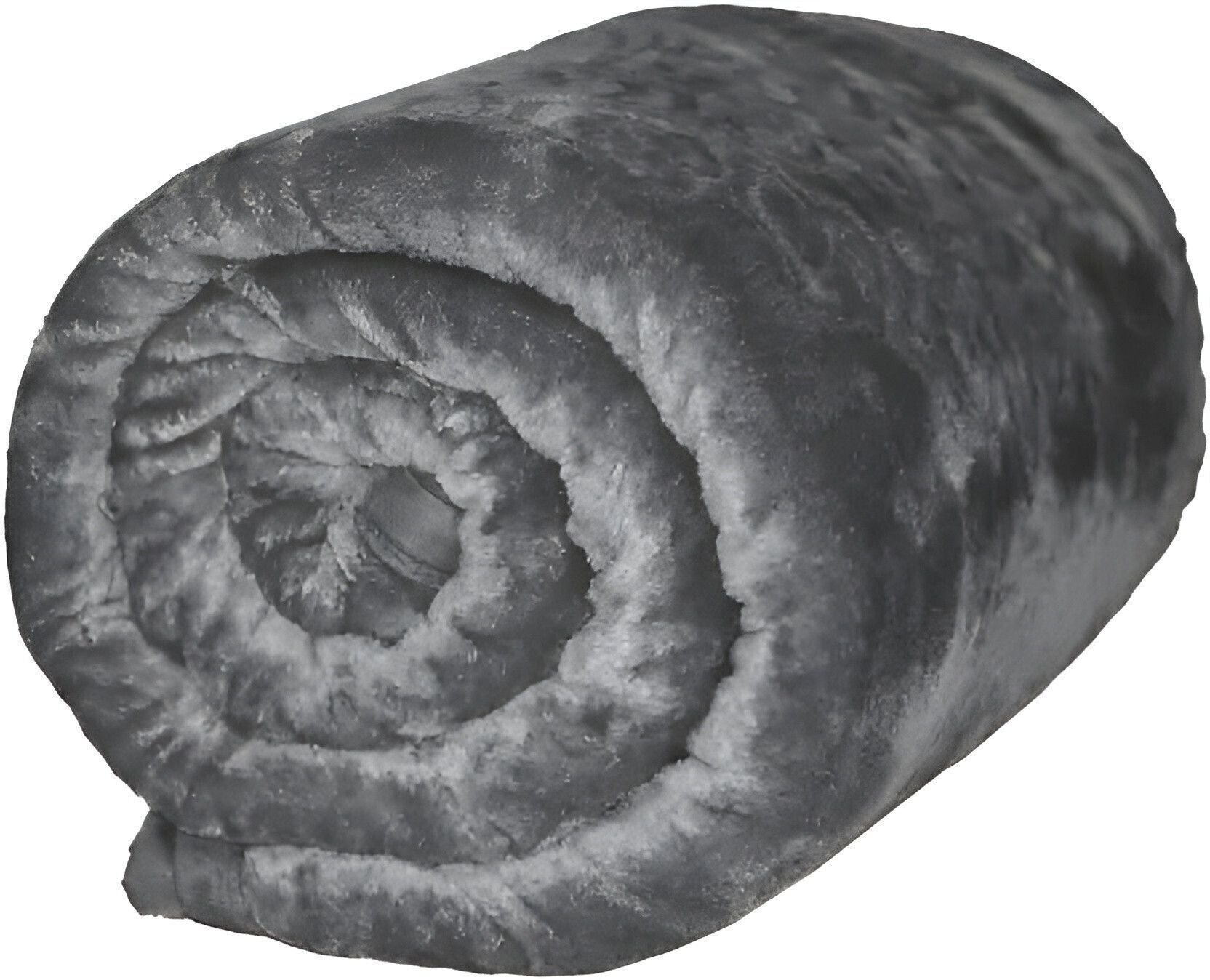 Floral Double Mink Heavy Blanket Grey