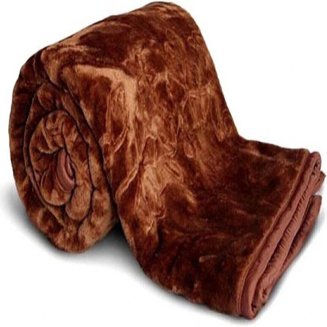 Floral Double Mink Heavy Blanket  (Microfiber, Brown)