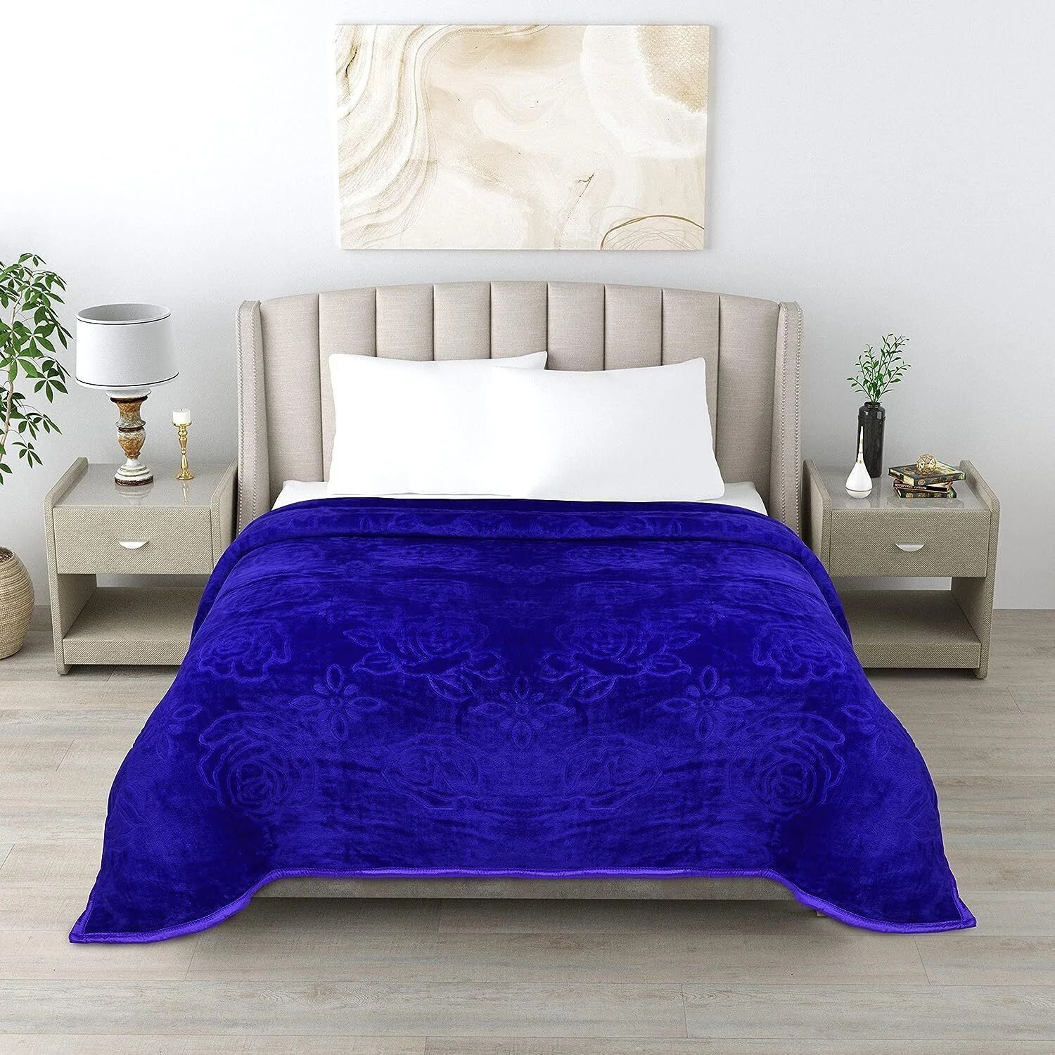 Floral Single Mink Heavy Blanket for Heavy Winter