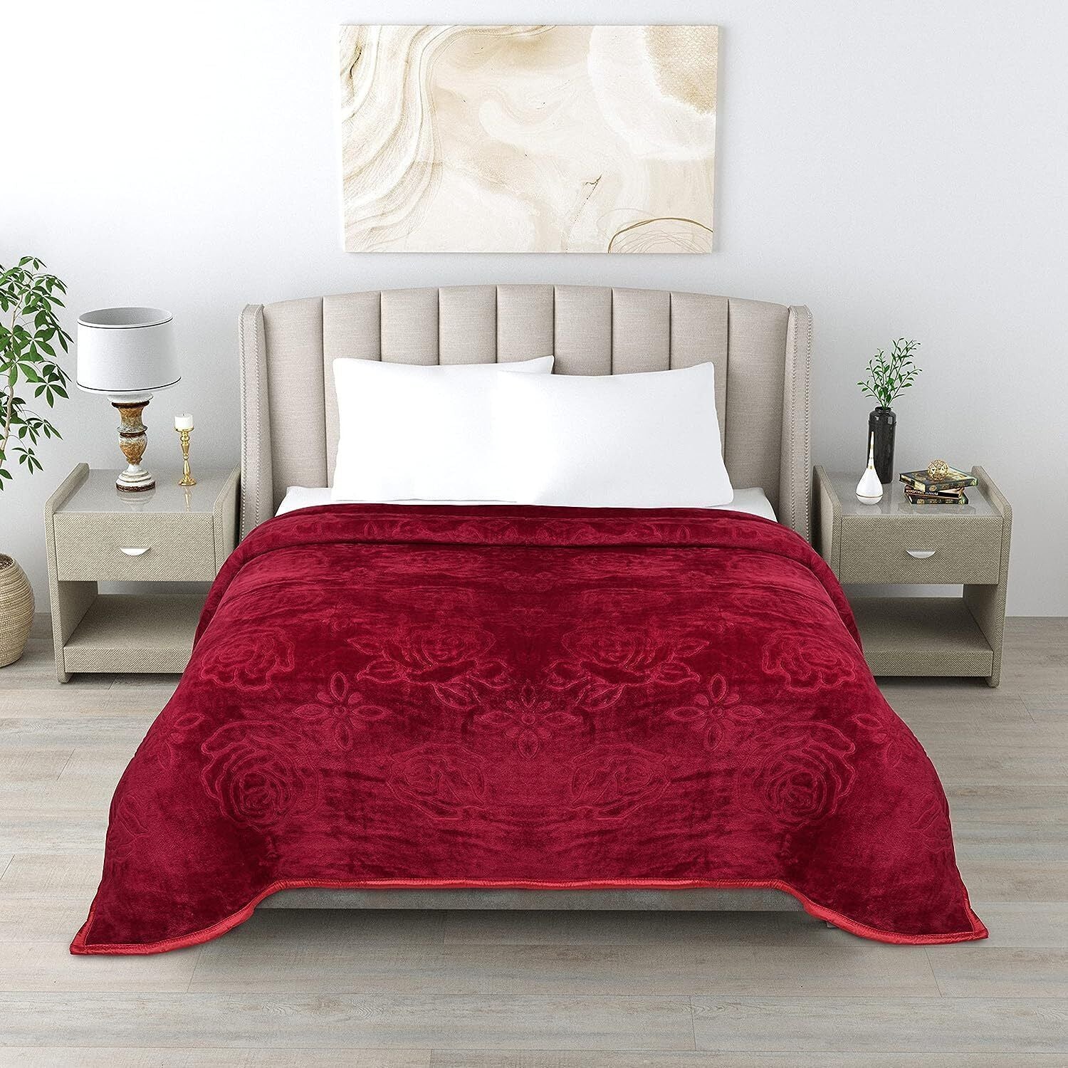 Floral Single Mink Heavy Blanket for Heavy Winter