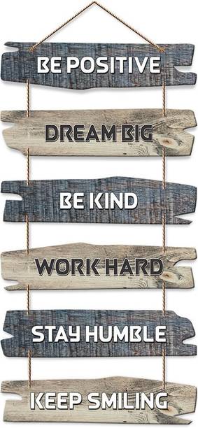 Positive Quote Decorative Wooden Wall Hanging ...