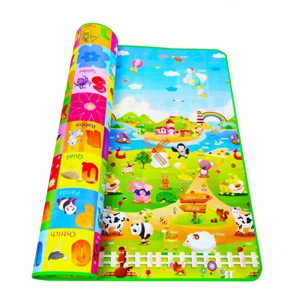 Double Sided Waterproof Baby Playing Mat | 6x4 Feet (1 Pc)