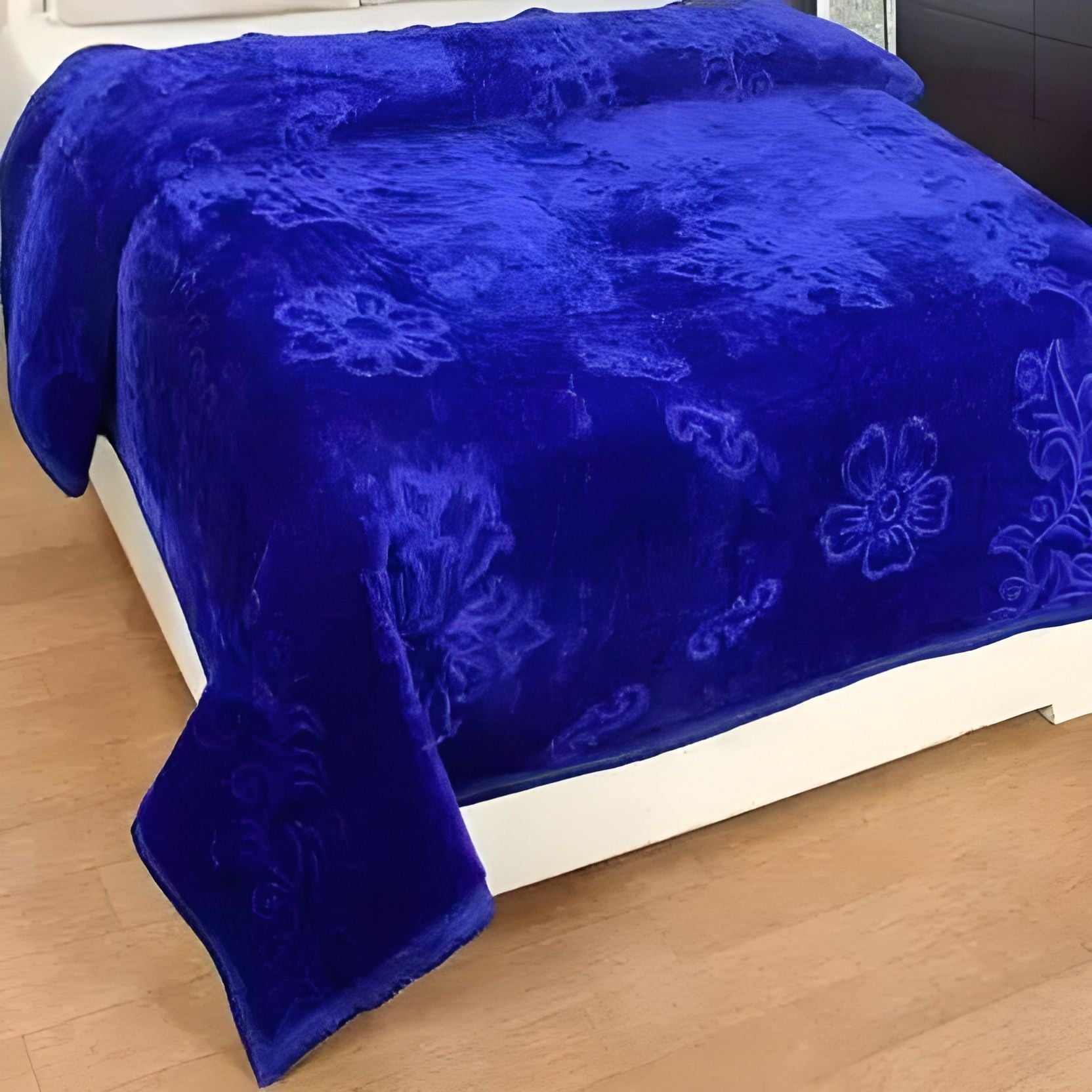 Soft Smooth Floral King Size Mink Heavy Blanket For Double Bed AC Heavy Blankets