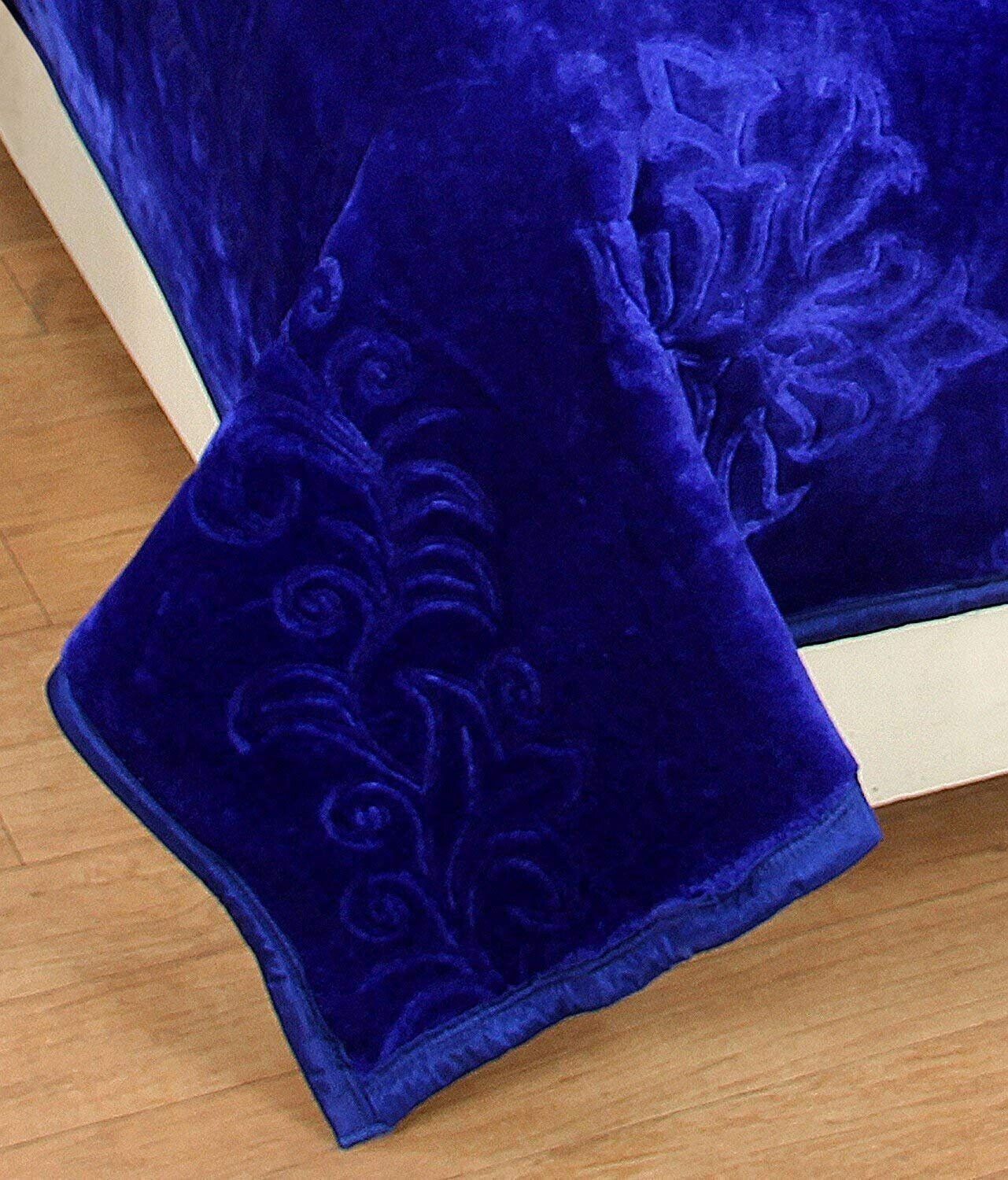Solid Color Ultra Silky Soft Heavy Duty Quality Indn Mink Heavy Blanket