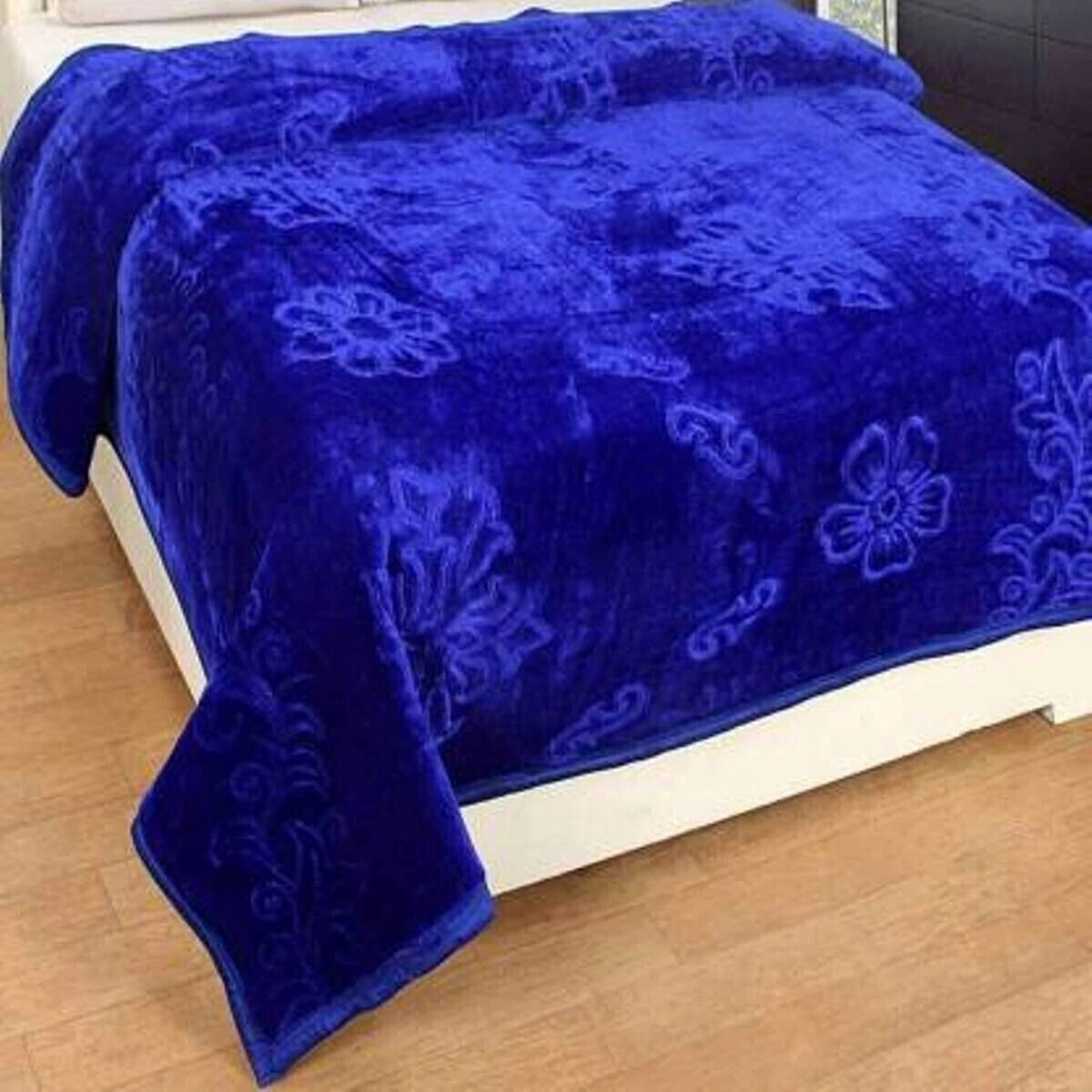 Soft Smooth Floral King Size Mink Heavy Blanket For Double Bed AC Heavy Blankets